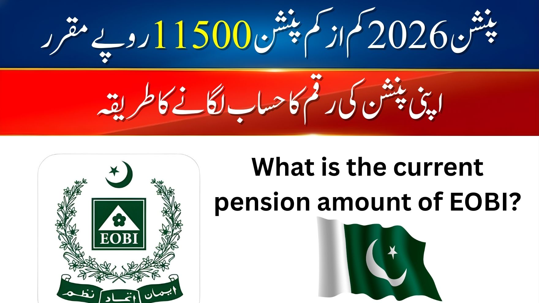What is the current pension amount of EOBI?